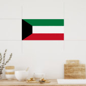 Poster Drapeau mondial du Koweït (Cuisine)