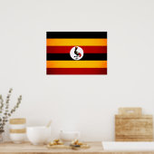 Poster Drapeau Monochrome Ouganda (Cuisine)