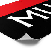 Poster Drapeau Muay Thai + Thaïlande (Coin)