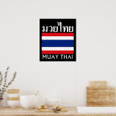 Poster Drapeau Muay Thai + Thaïlande (Cuisine)