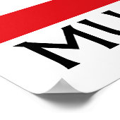 Poster Drapeau Muay Thai + Thaïlande (Coin)