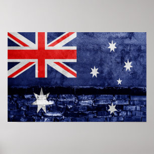 Poster Drapeau mural australien