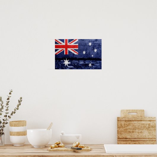 Poster Drapeau mural australien (Cuisine)