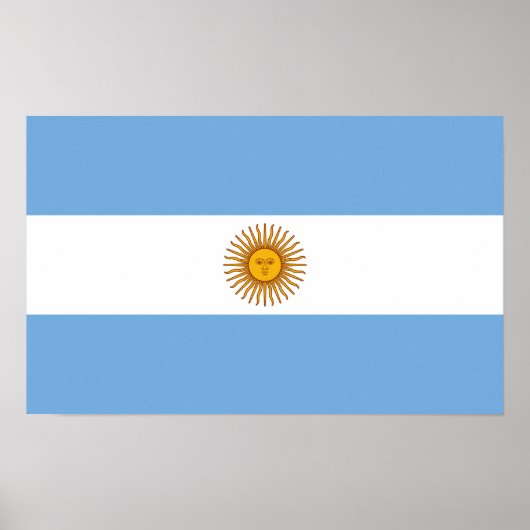 Poster Drapeau national argentin (Devant)