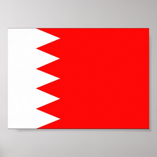 Poster Drapeau national de Bahreïn (Devant)