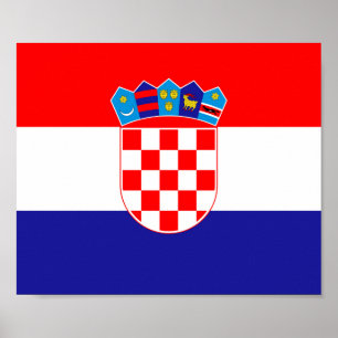 Poster Drapeau national de Croatie Zastava Hrvatske