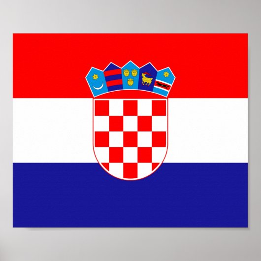 Poster Drapeau national de Croatie Zastava Hrvatske (Devant)