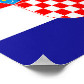 Poster Drapeau national de Croatie Zastava Hrvatske (Coin)