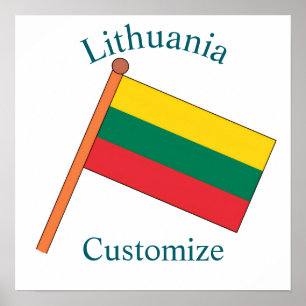Poster Drapeau national de la Lituanie Thunder_Cove