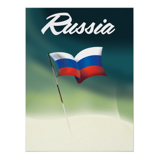 Poster Drapeau national de la Russie (Devant)