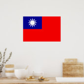 Poster Drapeau national de Taïwan République de Chine, Dr (Cuisine)