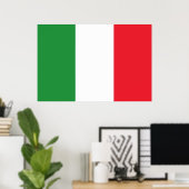Poster Drapeau national d'Italie (Bureau à domicile)