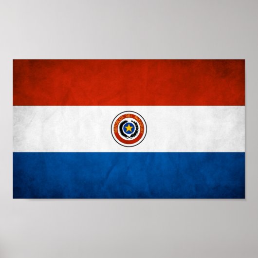 Poster Drapeau national du Paraguay (Devant)