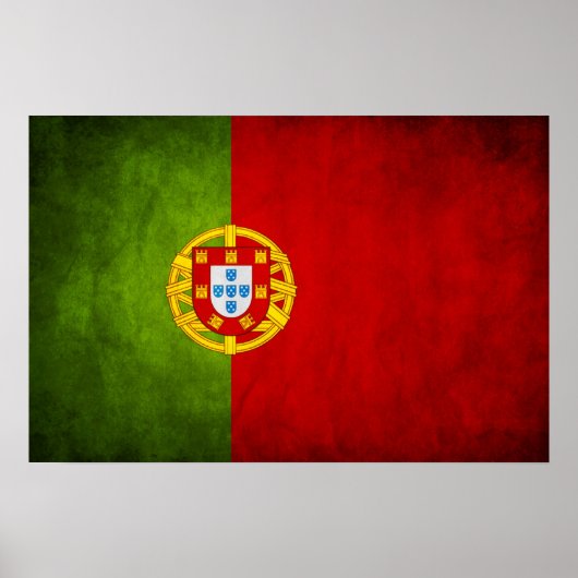 Poster drapeau national du Portugal (Devant)