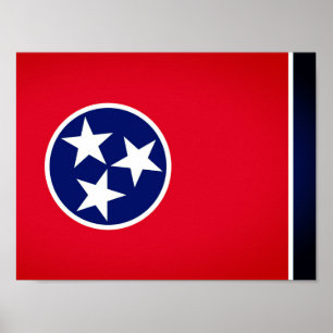 Poster Drapeau national du Tennessee