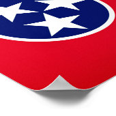 Poster Drapeau national du Tennessee (Coin)