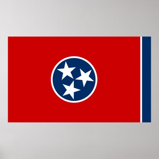 Poster Drapeau national du Tennessee (Devant)
