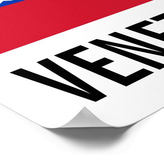 Poster drapeau national du Venezuela (Coin)