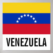 Poster drapeau national du Venezuela (Devant)