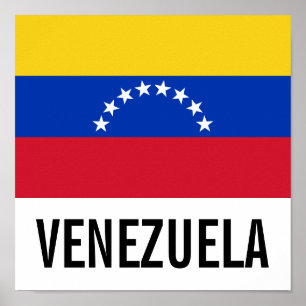 Poster drapeau national du Venezuela