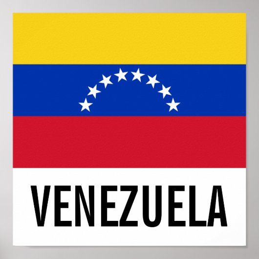 Poster drapeau national du Venezuela (Devant)