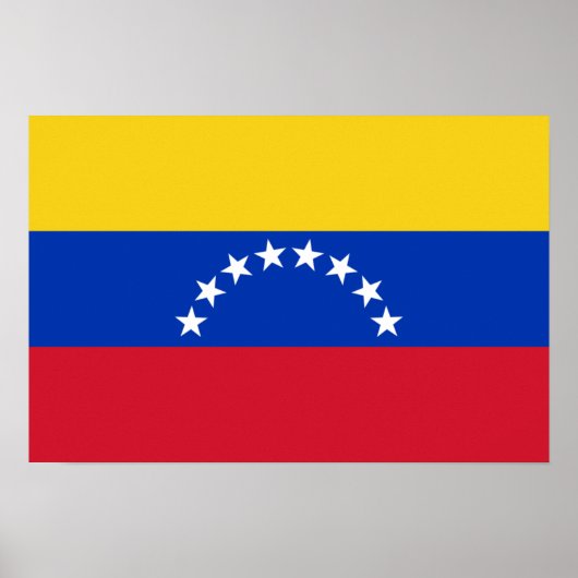 Poster drapeau national du Venezuela (Devant)
