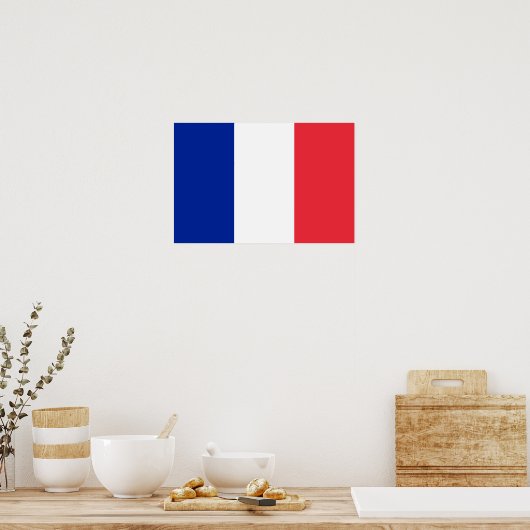 Poster Drapeau national français (Cuisine)