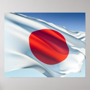 Poster Drapeau national japonais