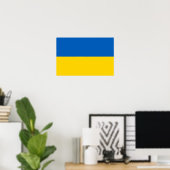 Poster Drapeau national ukrainien (Bureau à domicile)