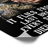 Poster Drapeau ne vole pas du vent le déplacer (sur Ba (Coin)