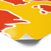 Poster Drapeau néerlandais de Limburg (Coin)