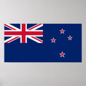 Poster Drapeau néo-zélandais (Devant)