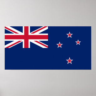 Poster Drapeau néo-zélandais