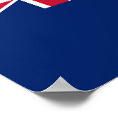 Poster Drapeau néo-zélandais (Coin)