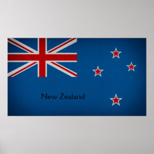Poster Drapeau néo-zélandais