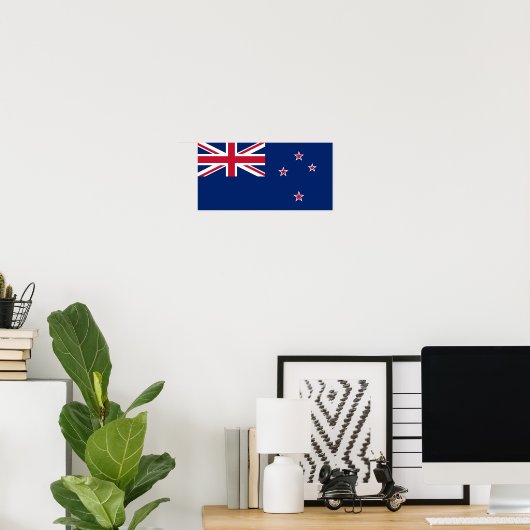 Poster Drapeau néo-zélandais (Bureau à domicile)