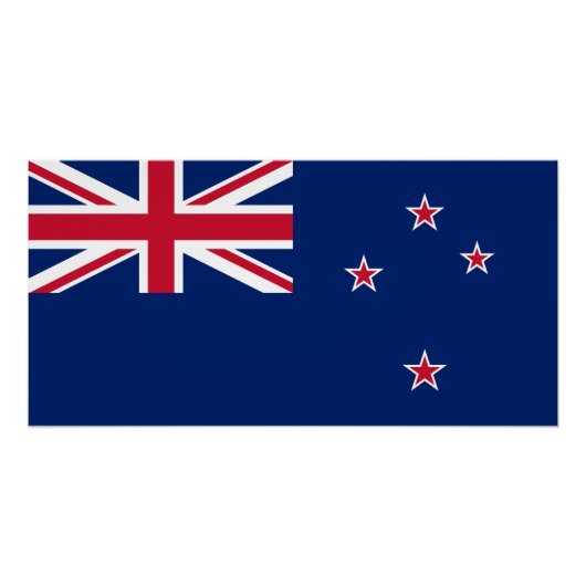 Poster Drapeau néo-zélandais (Devant)