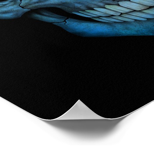 Poster Drapeau néo-zélandais en noir (Coin)