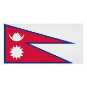 Poster Drapeau népalais (Devant)