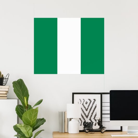 Poster Drapeau nigérian (Bureau à domicile)
