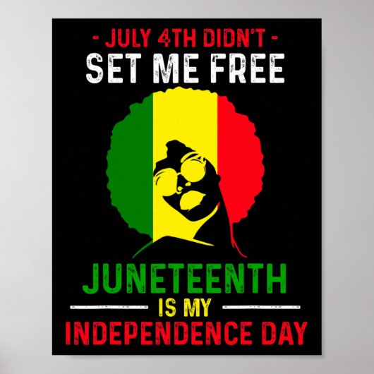 Poster Drapeau Noir Africain-Américain Libre (Devant)