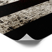 Poster Drapeau noir américain Grunge (Coin)