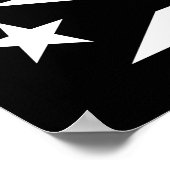 Poster Drapeau noir de Porto Rico (Coin)