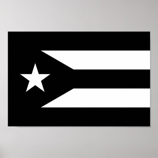 Poster Drapeau noir de Porto Rico (Devant)