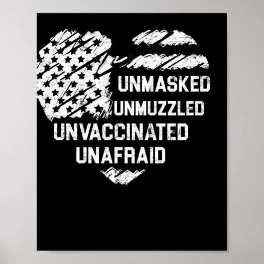 Poster Drapeau non masqué non muselé non vacciné non effr (Devant)