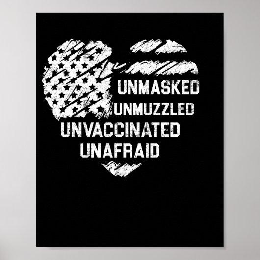 Poster Drapeau non masqué non muselé non vacciné non effr (Devant)