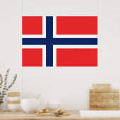Poster Drapeau Norvège (Cuisine)