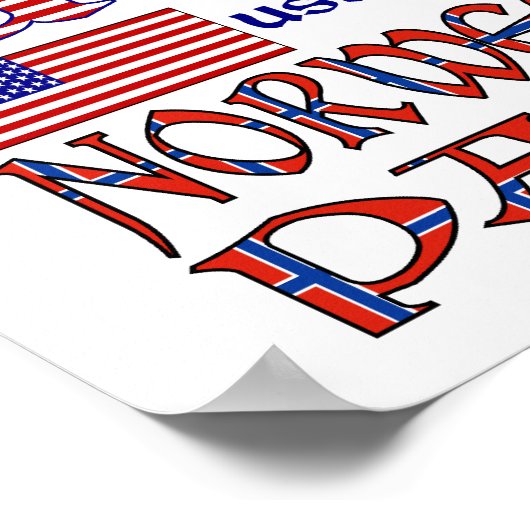 Poster Drapeau norvégien (Coin)