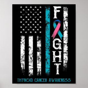 Poster Drapeau nous guerrier du cancer