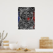 Poster Drapeau Odin ravens épées Viking Mythologie (Cuisine)